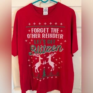 Gildan Red Heavy Cotton Crewneck Tee with White Tag Detail